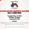 65+ Knowledge Keepers/Elders Meeting – Tuesday May 13, 2025