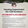 Housing Department On-Call Numbers